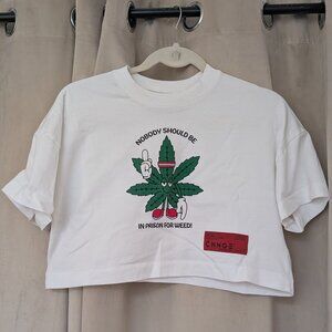 CHNGE “Cannabis Equity” Crop Tee – XS – Statement Graphic Tee 🌿